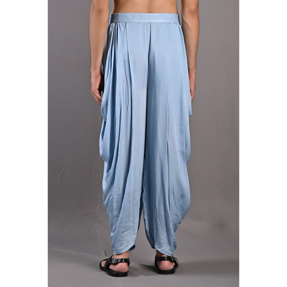 Bohame Owen Light Blue Kurta with Nehru Jacket (Set of 3)