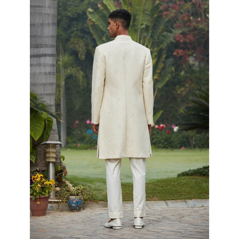 Bohame Adyat - Chikankari Achkan Kurta (Set of 3)