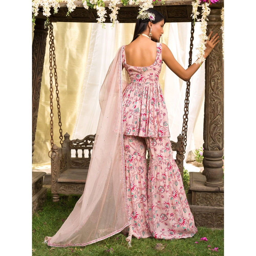 Chhavvi Aggarwal Pink Sharara Set (Set of 3)