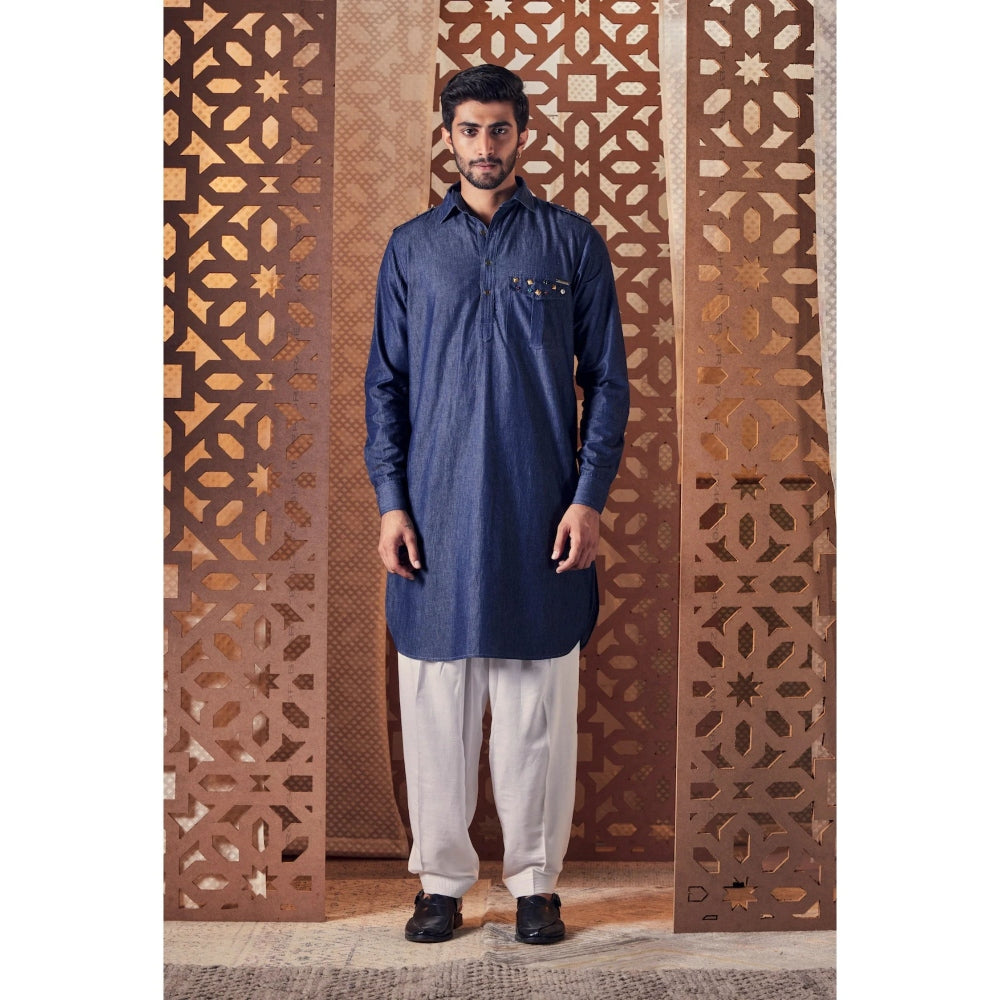 Denim 2024 pathani kurta