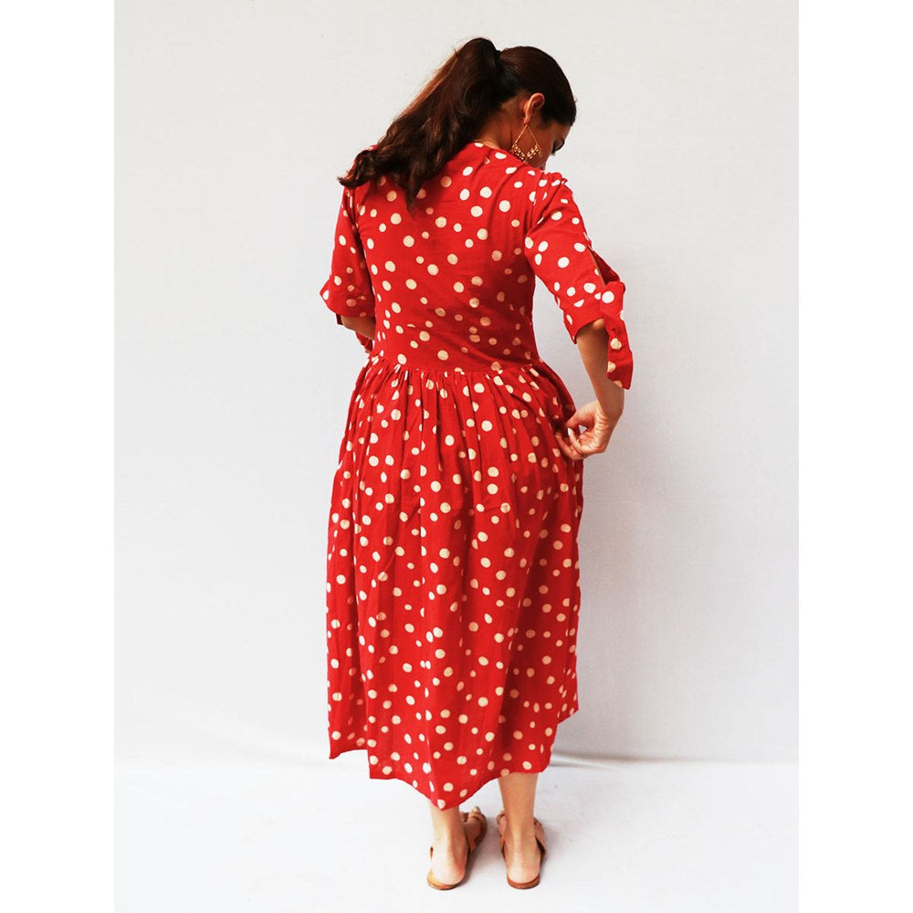 Chidiyaa Lola Cotton Dress - Polka