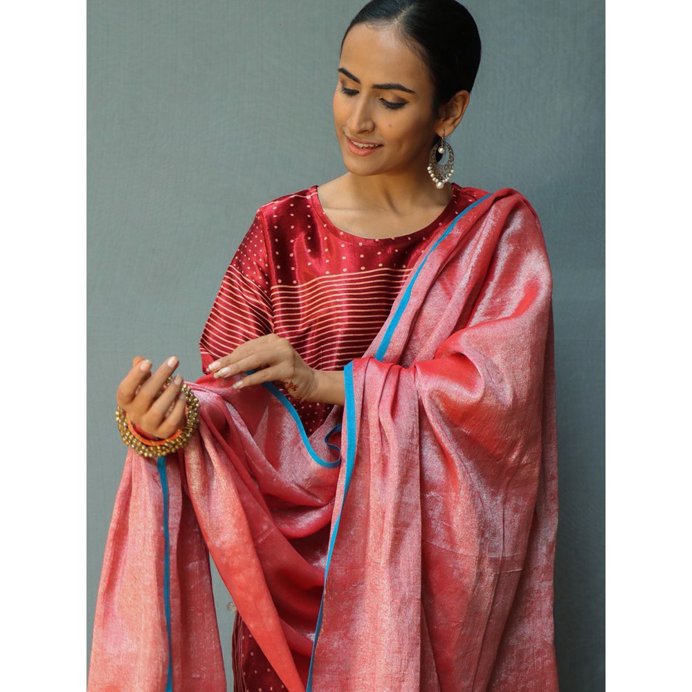Chidiyaa Gurkiran Handwoven Cotton Zari Dupatta Saahiba