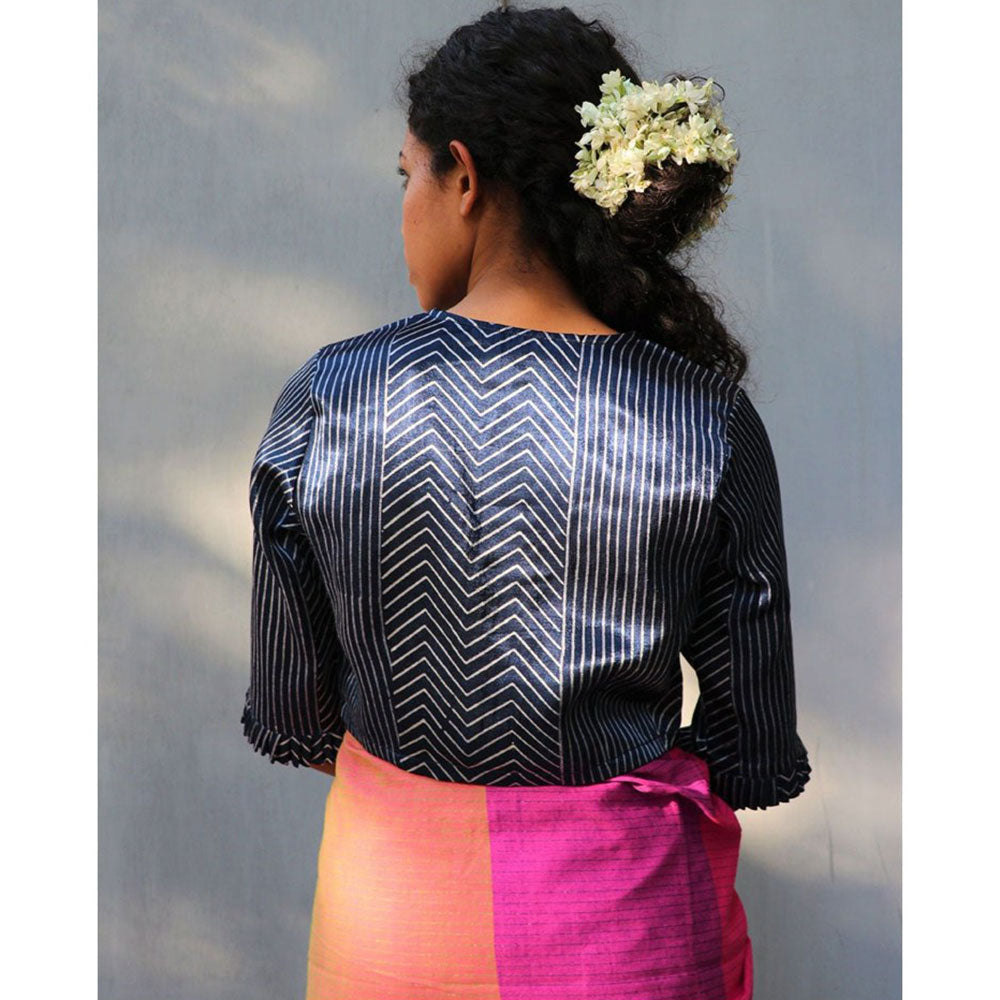 Chidiyaa Divjot Mashru Silk Blouse