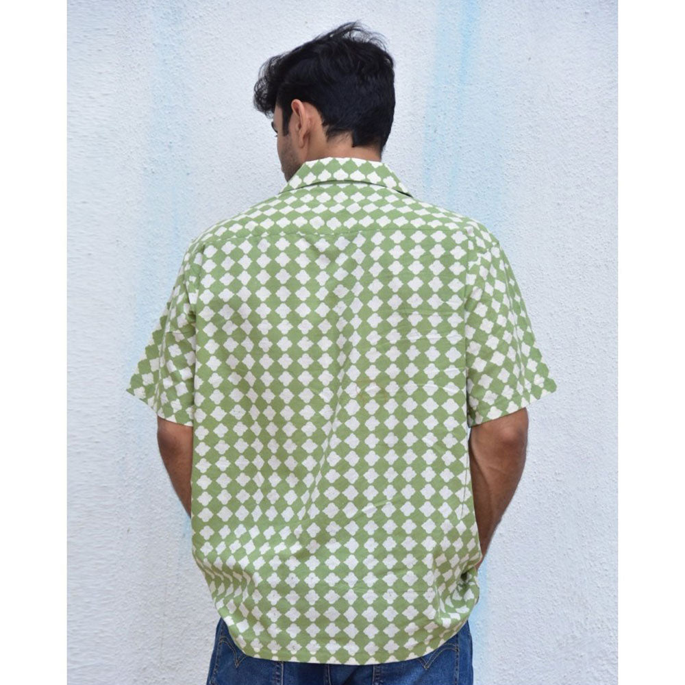 Chidiyaa Jilibi Checkers Hand Block Printed Pure Cotton Shirt