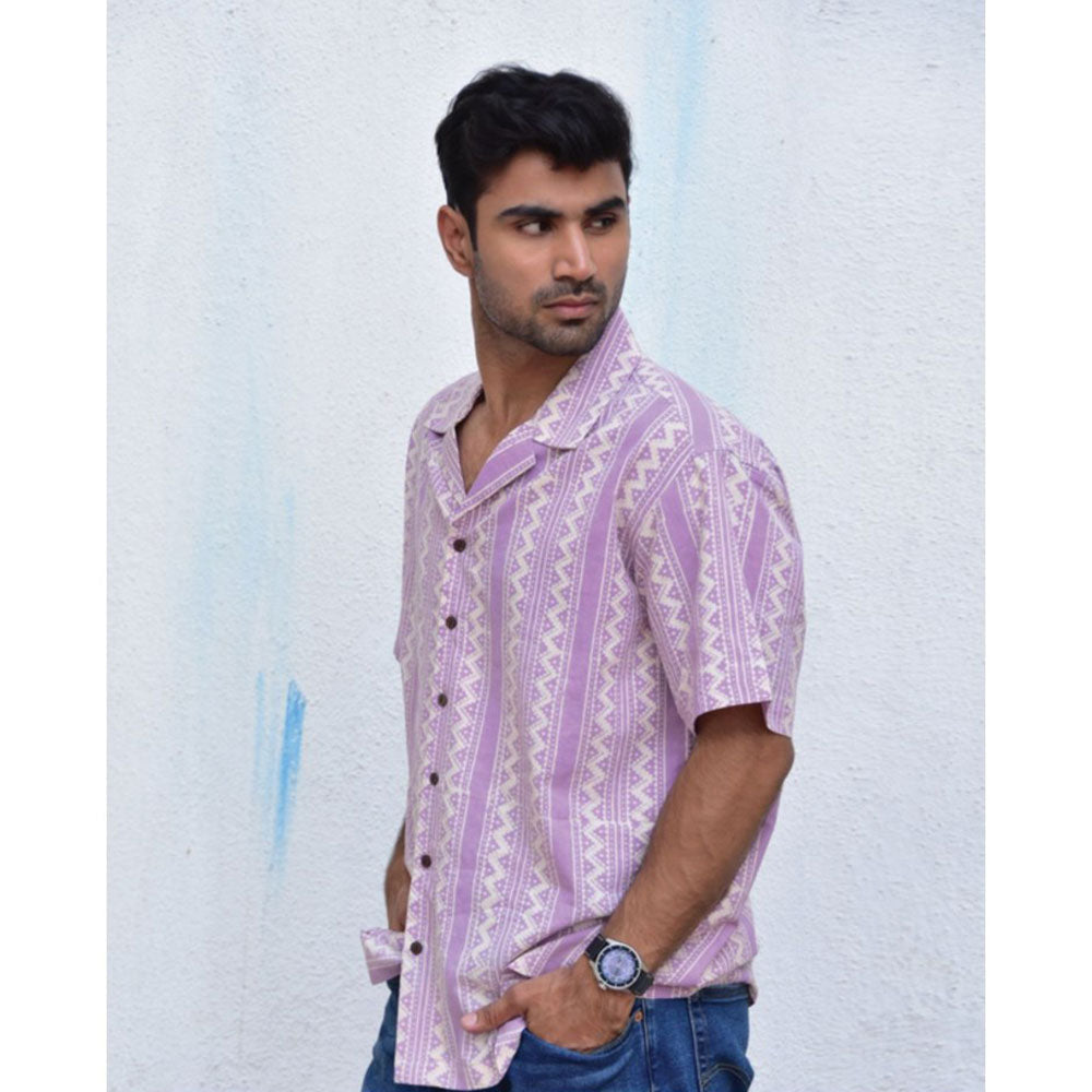 Chidiyaa Jilibi Tribal Twist Hand Block Printed Pure Cotton Shirt