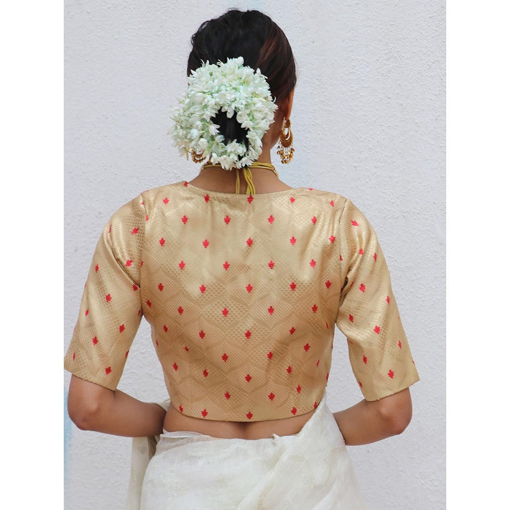 Chidiyaa Juhi Mogra Eudora Gold Brocade Stitched Blouse
