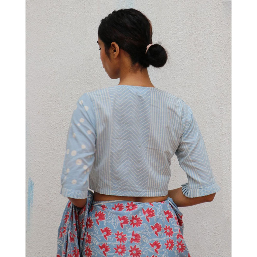 Chidiyaa Paakhi Selene Hand Block Printed Cotton Stitched Blouse