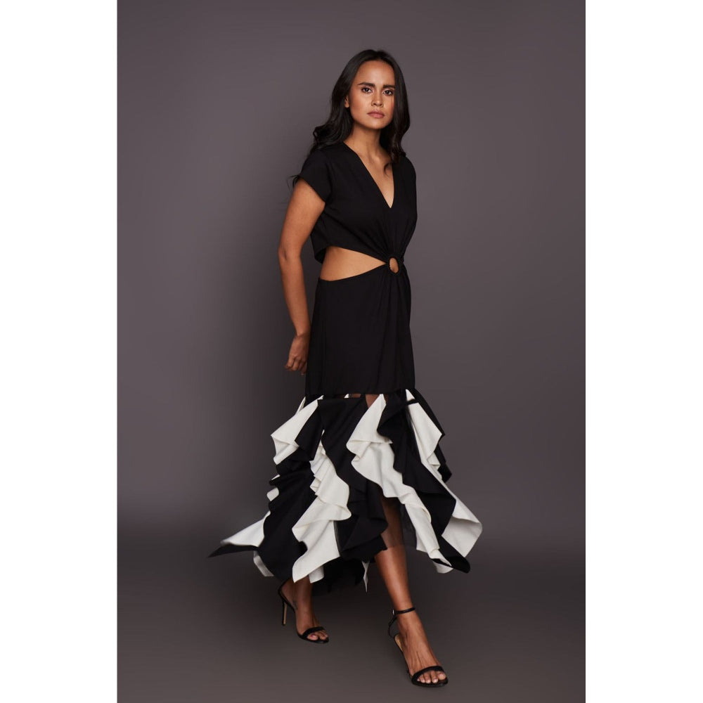 Deepika Arora Multi-Color Side Cutout Maxi Dress