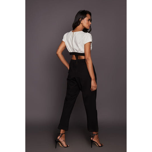 Deepika Arora White Front Cross Jumpsuit