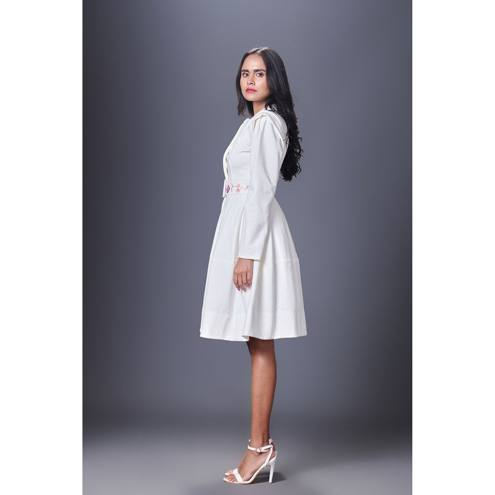 Deepika Arora White Jacket Dress (Set of 2)