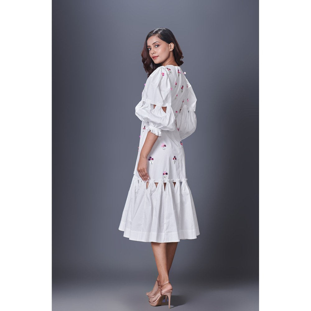 Deepika Arora White Cutout Dress