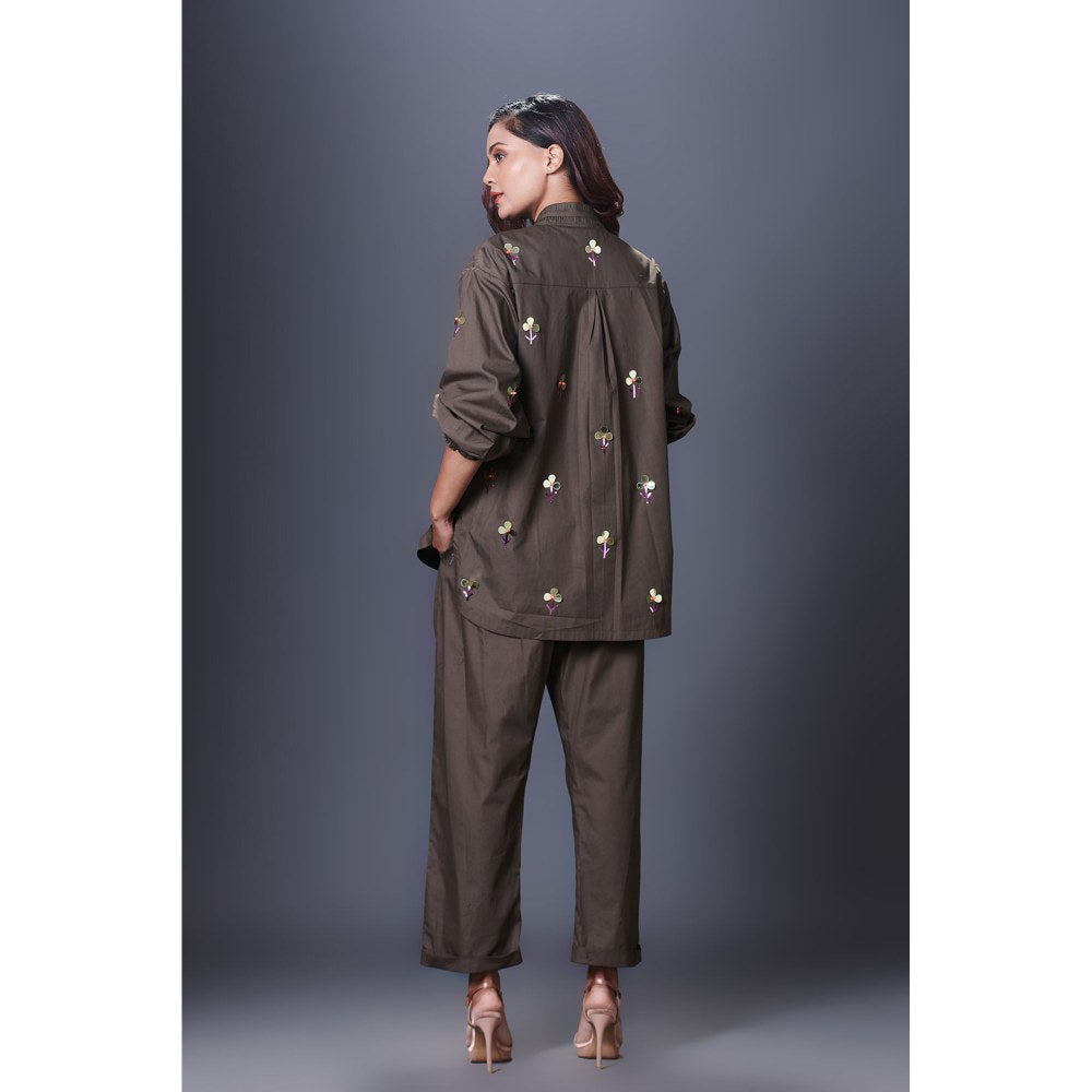 Deepika Arora Olive Green Co-Ord (Set of 2)
