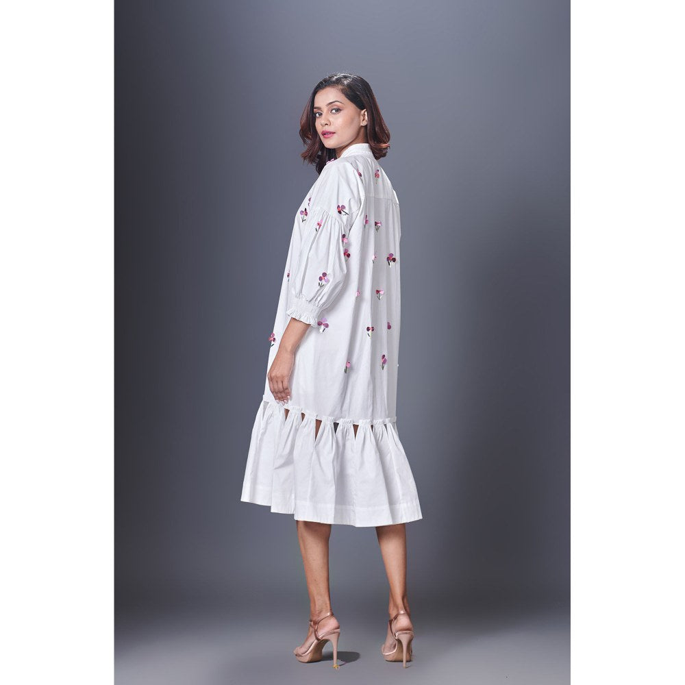 Deepika Arora White Hand Embroidered Dress