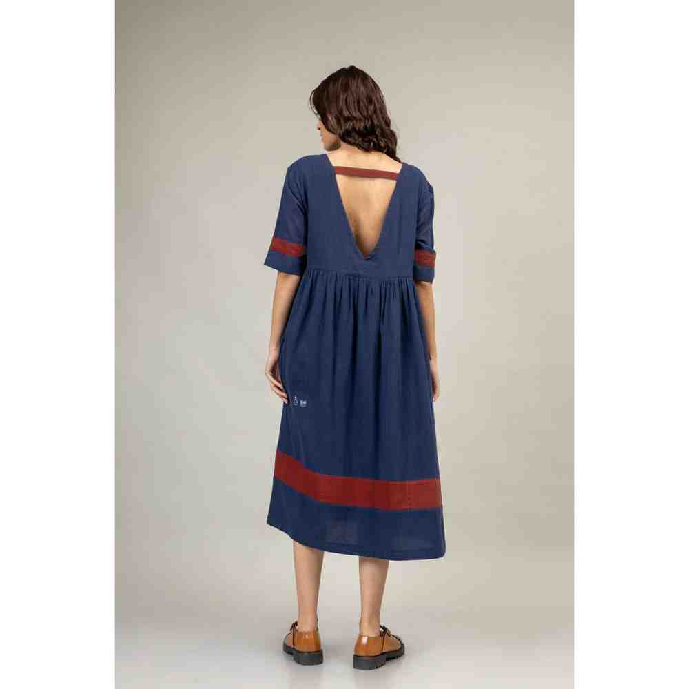Doodlage Blue Gathered Dress