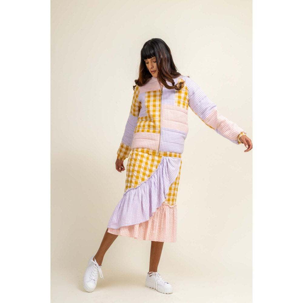 Doodlage Erin Multi-Color Bomber Jacket