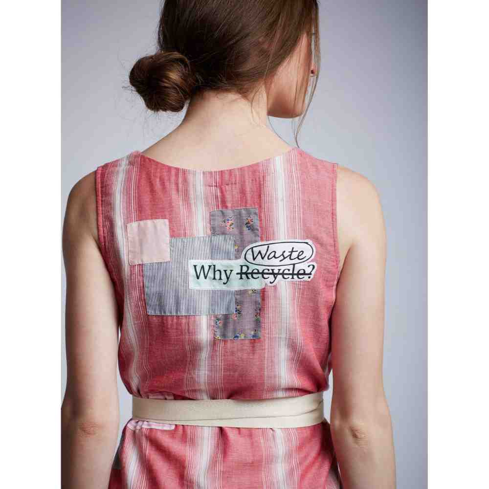 Doodlage Wrap Dress With Patchwork