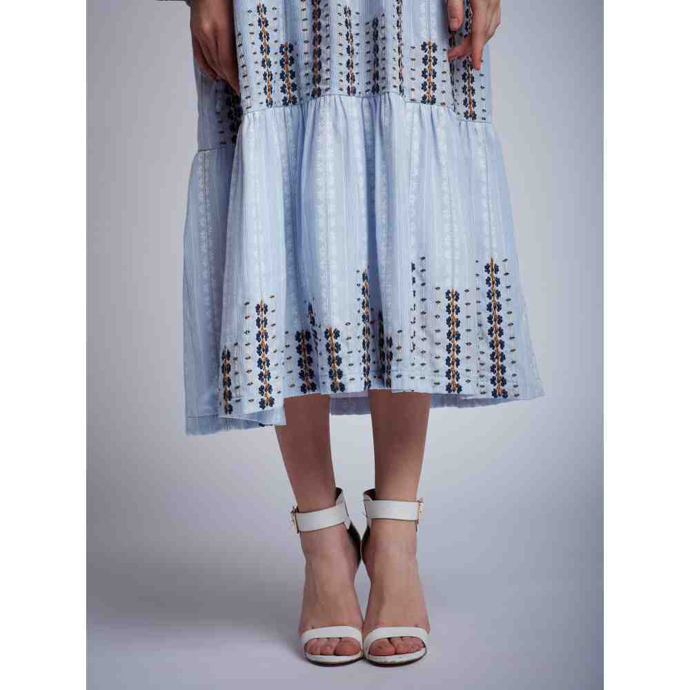 Doodlage Embroidery Gathered Dress