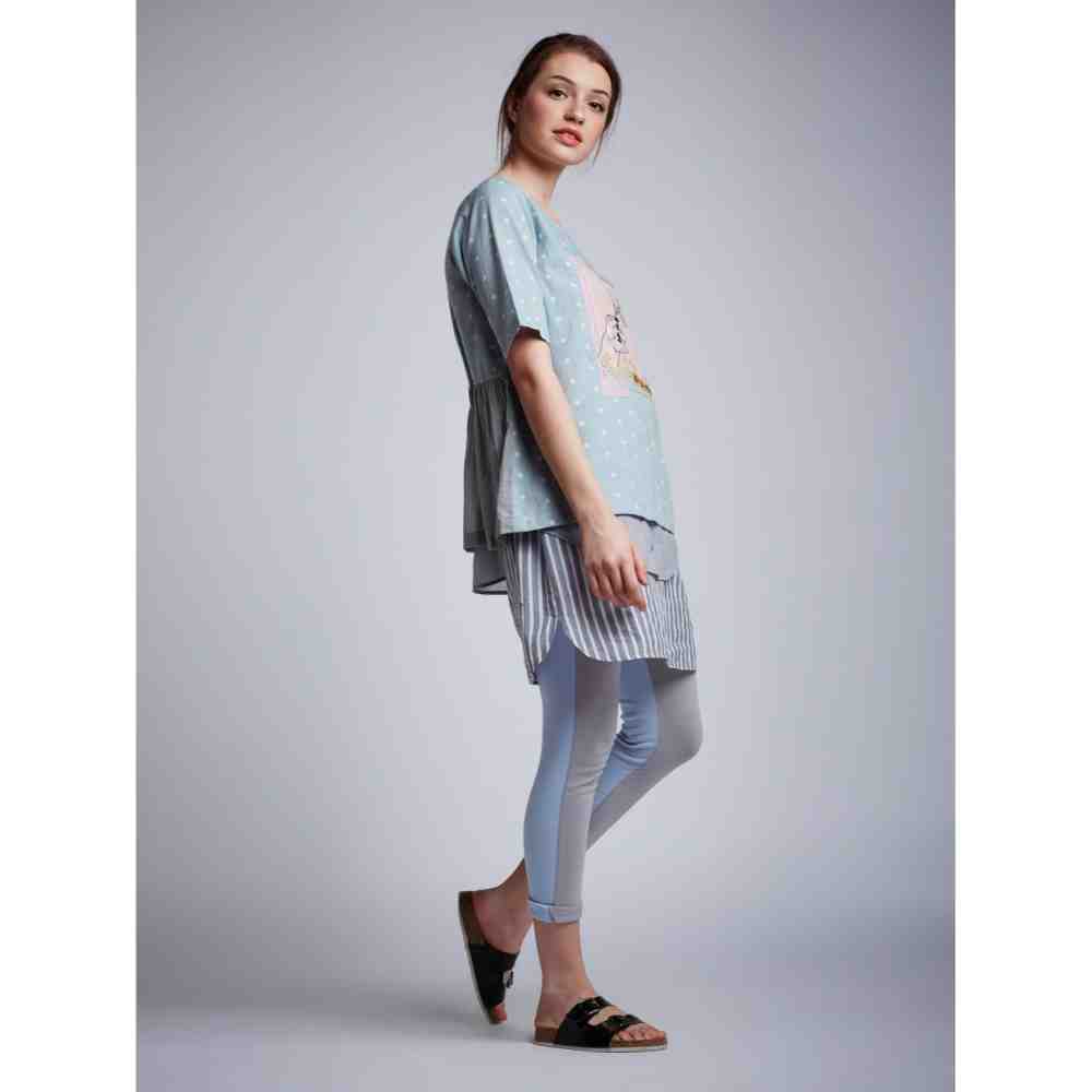 Doodlage Blue Jersey Tights
