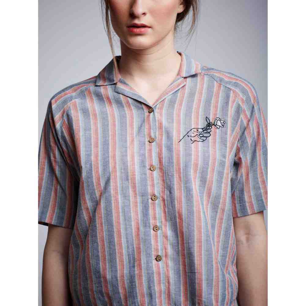 Doodlage Baseball Shirt With Embroidery