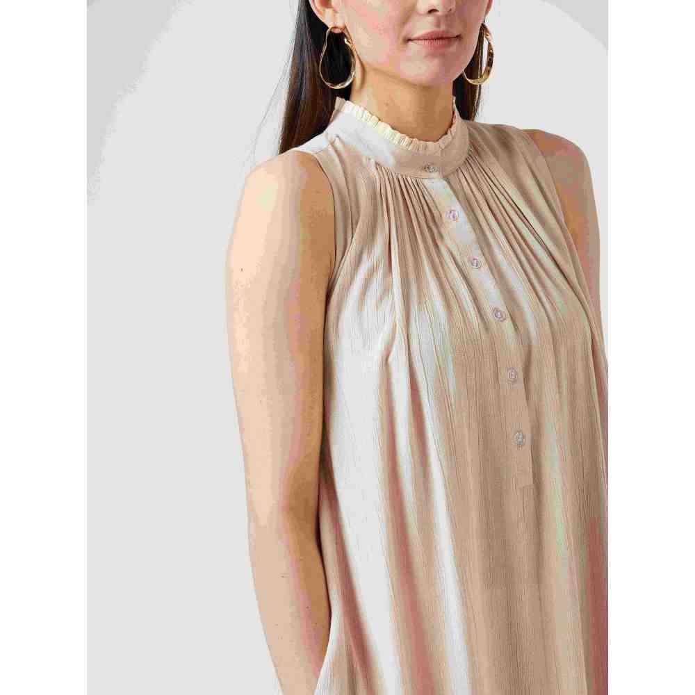 Doodlage Grace Beige Tunic With Culottes (Set of 2)