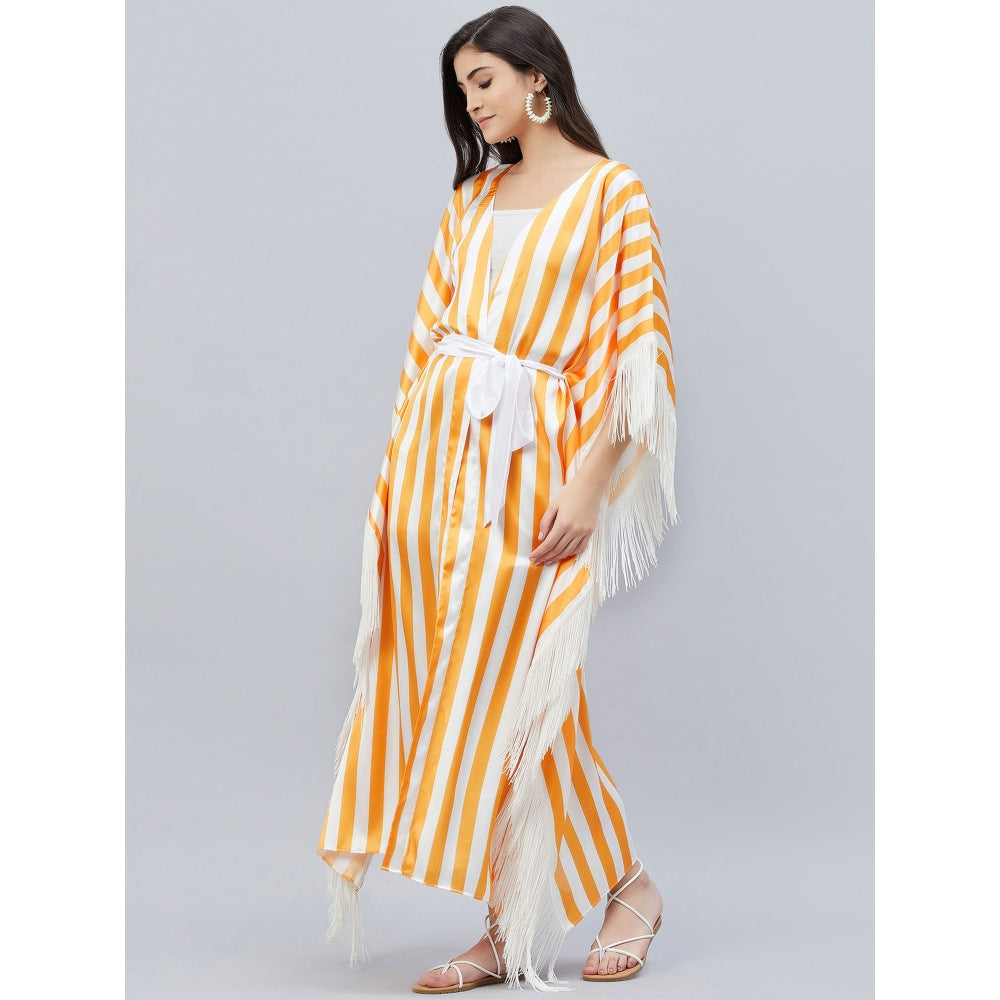First Resort by Ramola Bachchan Orange Full Length Cover-Up (Set of 2)