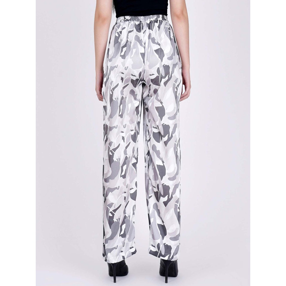 First Resort by Ramola Bachchan Grey Abstract Camouflage Shirt And Pants Set (Set of 3)