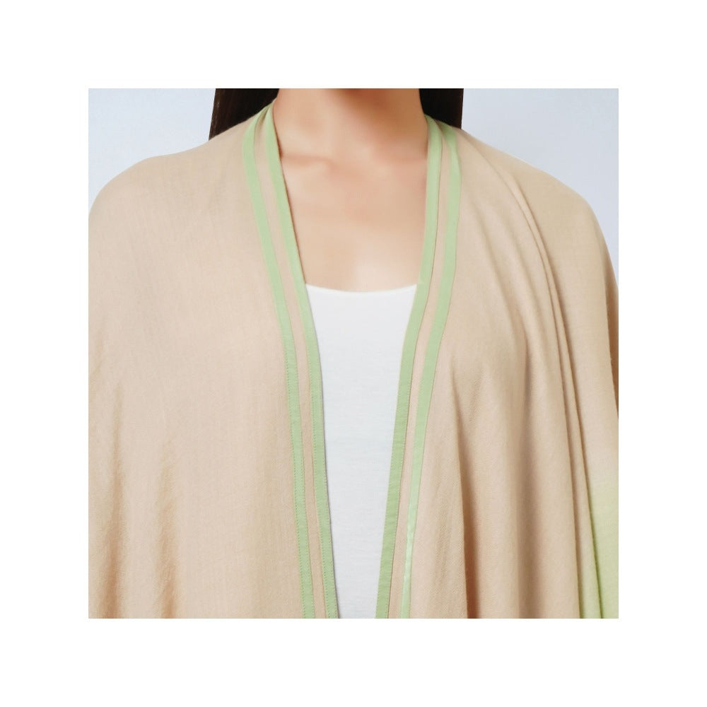 First Resort by Ramola Bachchan Peach & Pistachio Ombre Cashmere Jacket