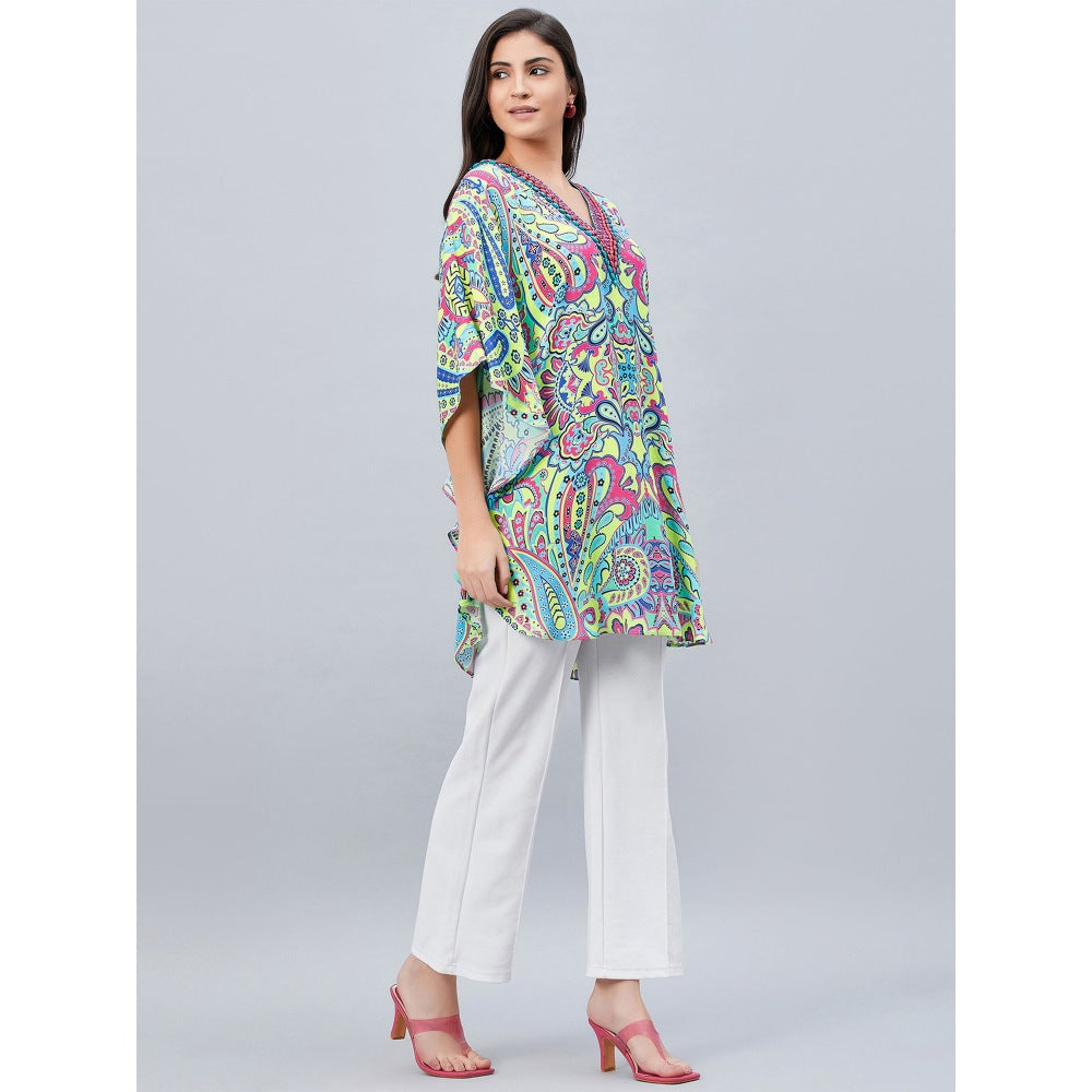 First Resort by Ramola Bachchan Green Paisley Mini Dress
