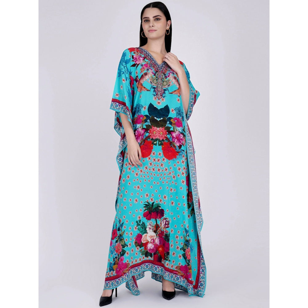 First Resort by Ramola Bachchan Blue Kaftan