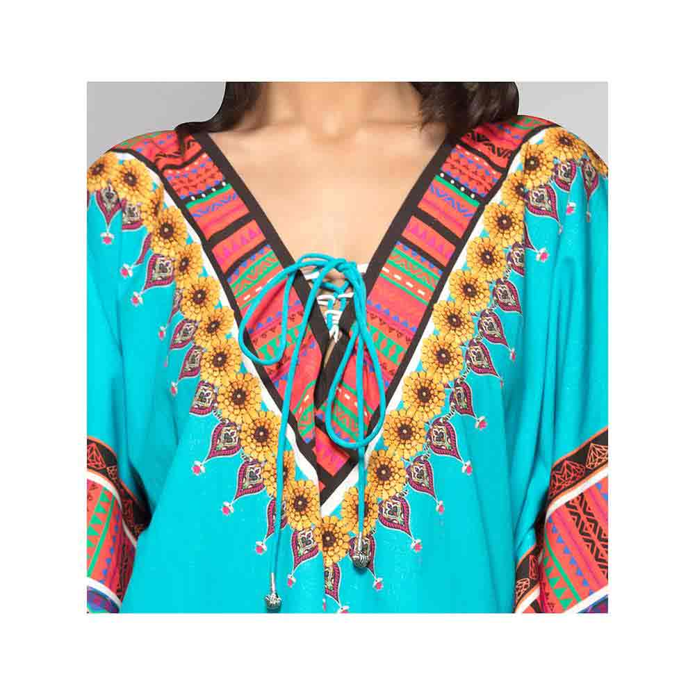 First Resort by Ramola Bachchan Multi Colour Kaftan