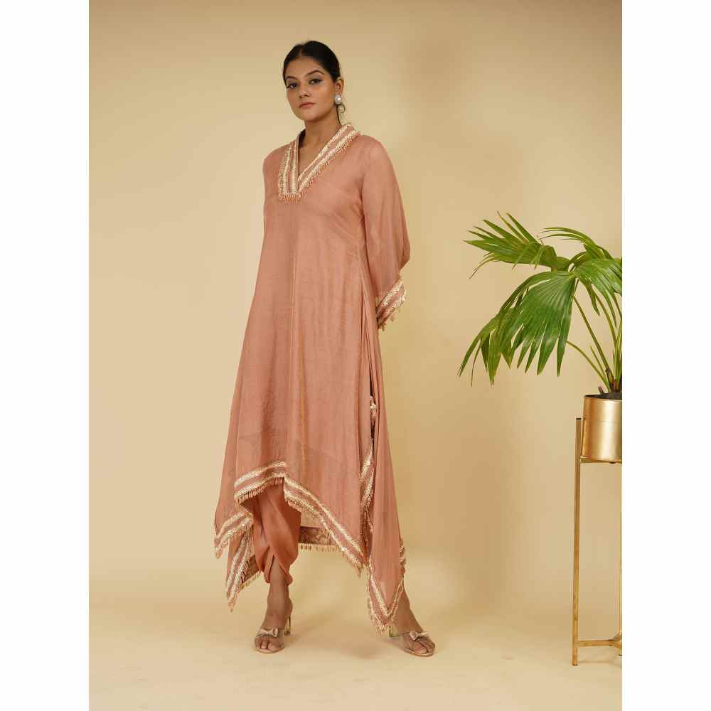 Farha Syed Mild Pink Dhoti (Set of 3)