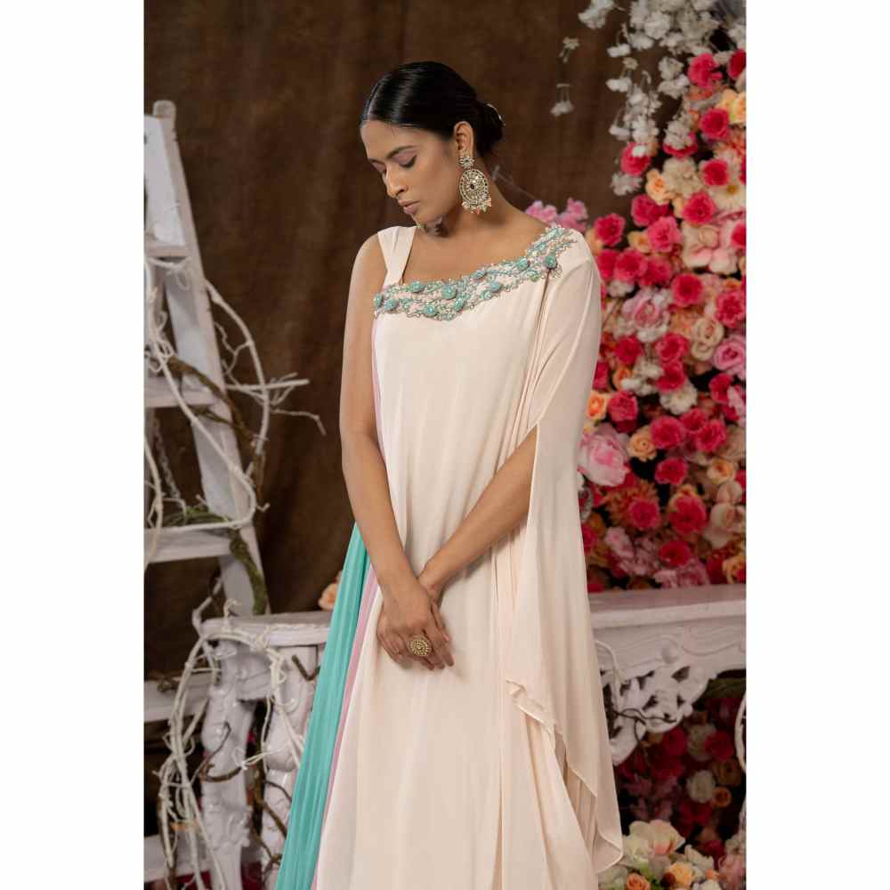 Farha Syed Multicoloured Kaftan Gown