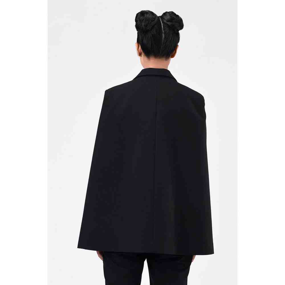 Genes Lecoanet Hemant Womens Cape Jacket with Printed Lining