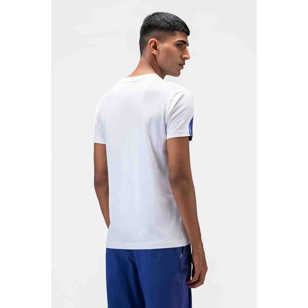 Genes Lecoanet Hemant Genes White T Shirt with Abstract Oversized Floral Print