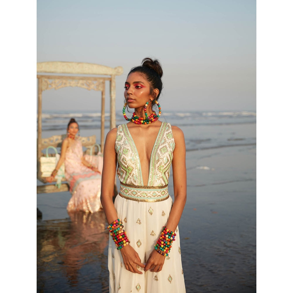 Gopi Vaid Ivory Rihanna Jumpsuit