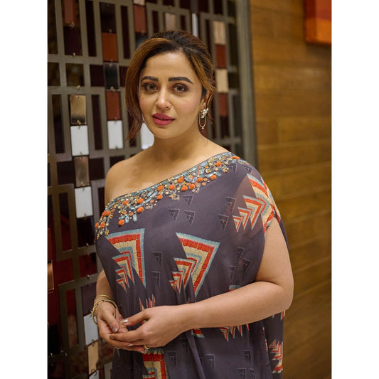 Gopi Vaid Daphne One Shoulder Gown