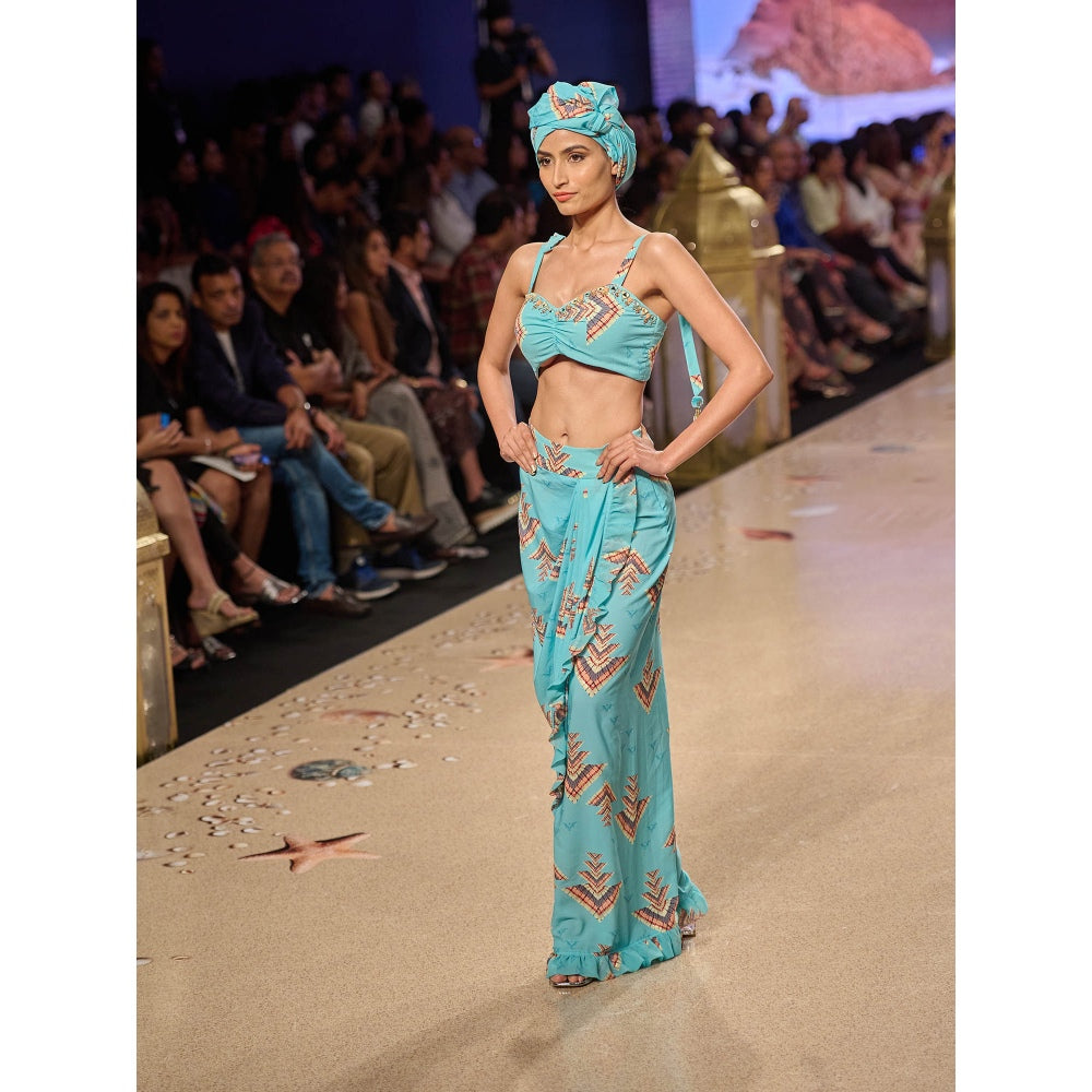 Gopi Vaid Thea Wrap Skirt & Bustier (Set of 2)