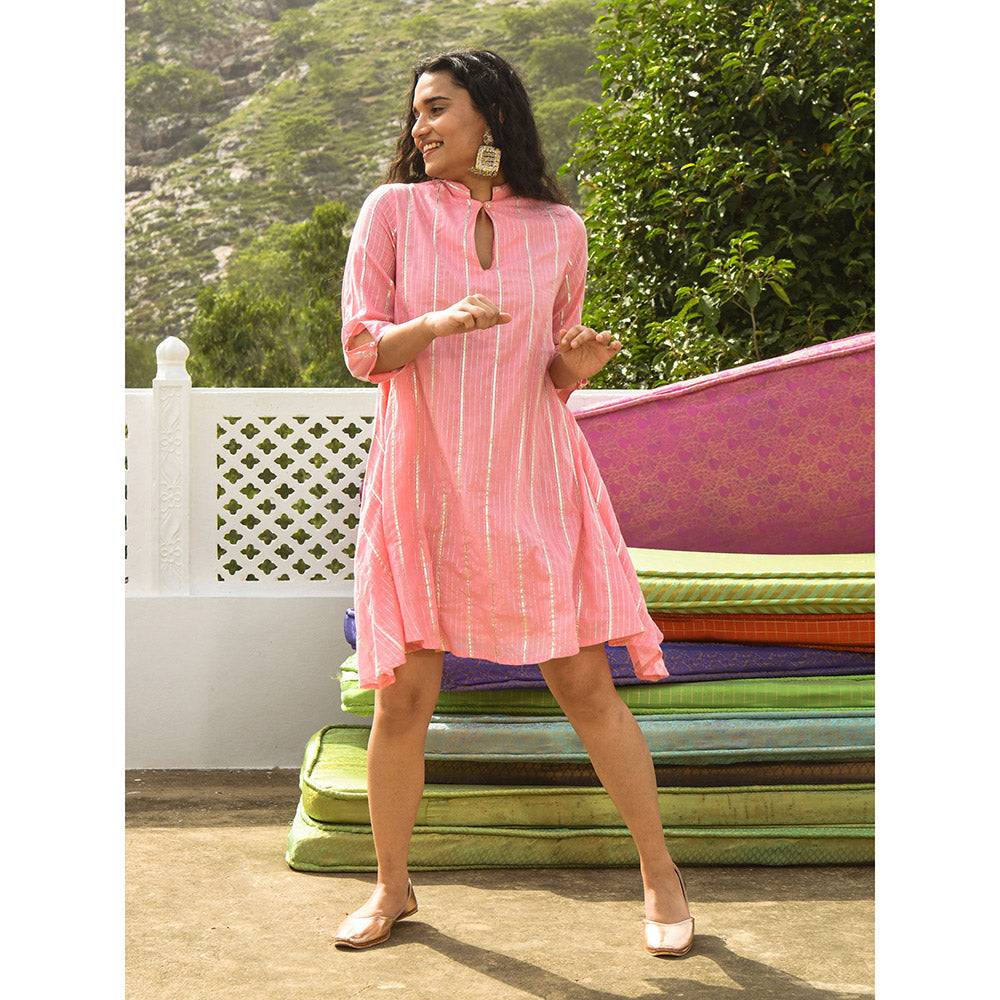 Gulaal Aruj Pink Swing Dress
