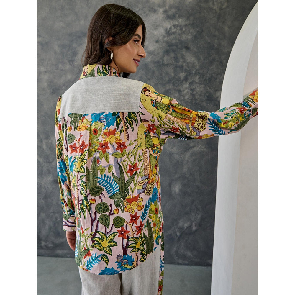Gulaal Frida Printed Pink Shirt