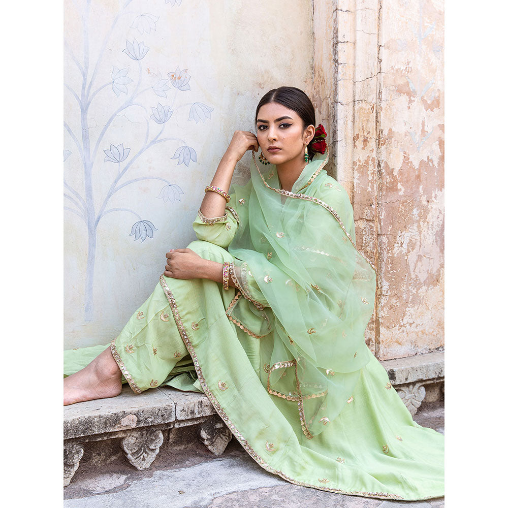 Gulabo Jaipur Chandni Pista Kurta (Set of 3)