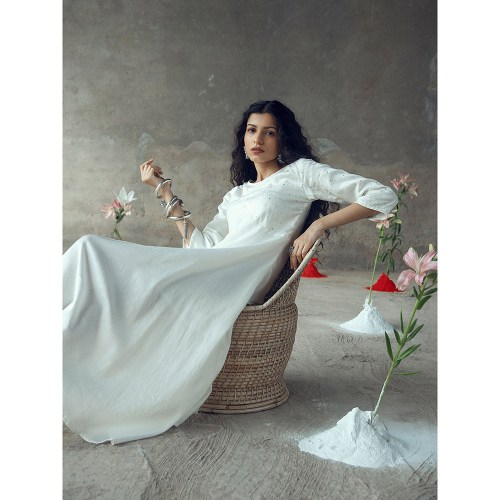 Gulaal Supriya White Umbrella Dress