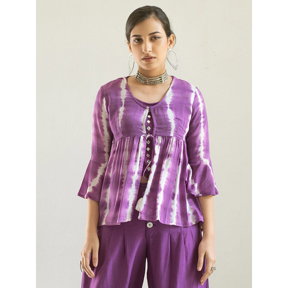 Gulaal Purple Tie & Dye Top