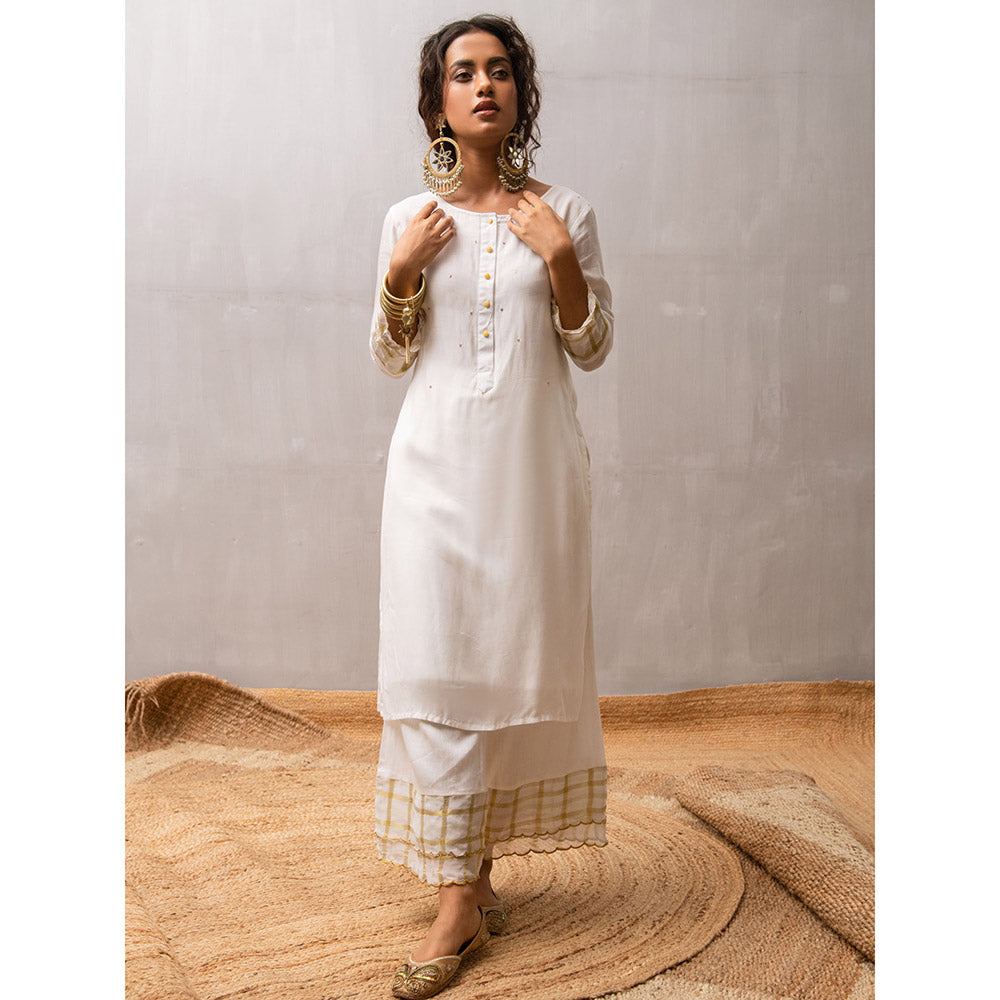 Gulaal Sumukhi Sequin Kurta-Palazzo (Set of 3)