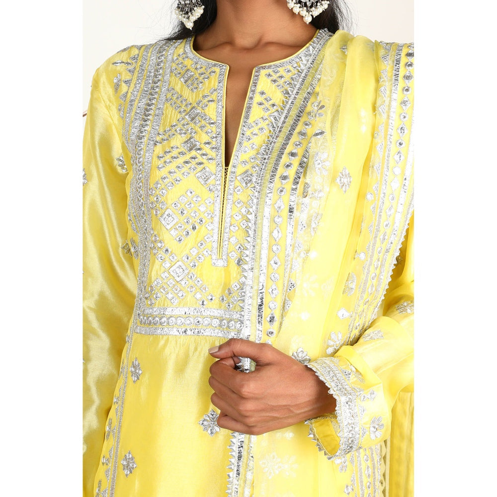 Gopi Vaid Embellished Chand Tunic And Gharara With Dupatta (Set of 3)