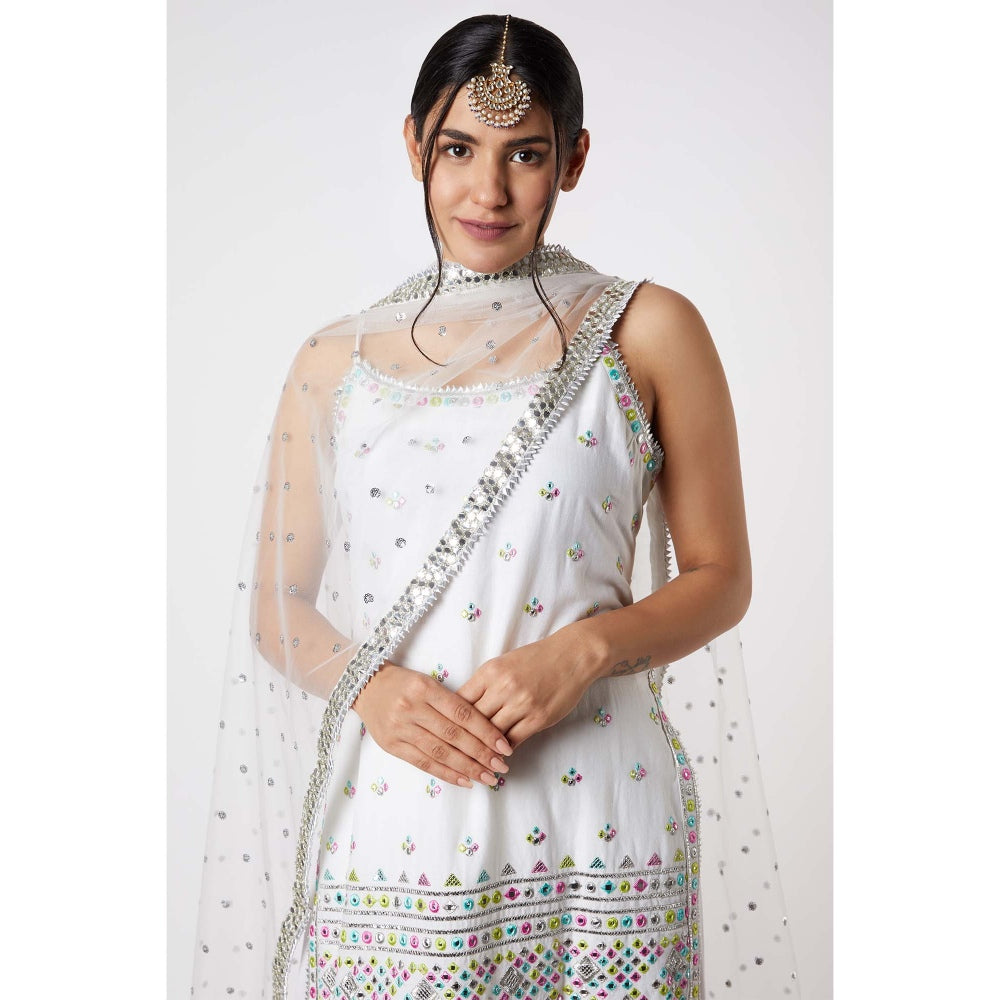 Gopi Vaid Noor Strappy Sharara (Set of 3)