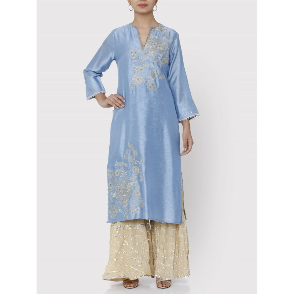 Gopi Vaid Blue Patna Tunic