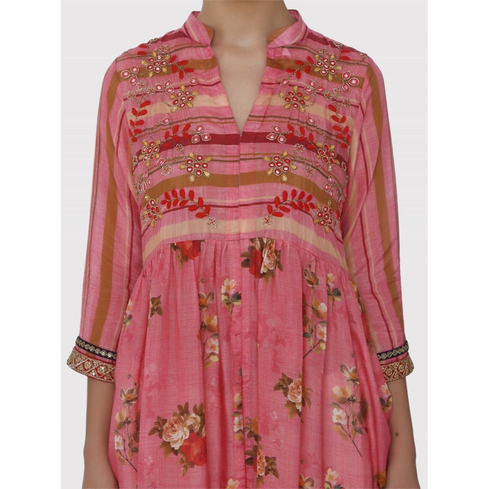 Gopi Vaid Pink Jaipur Jacket Kurta