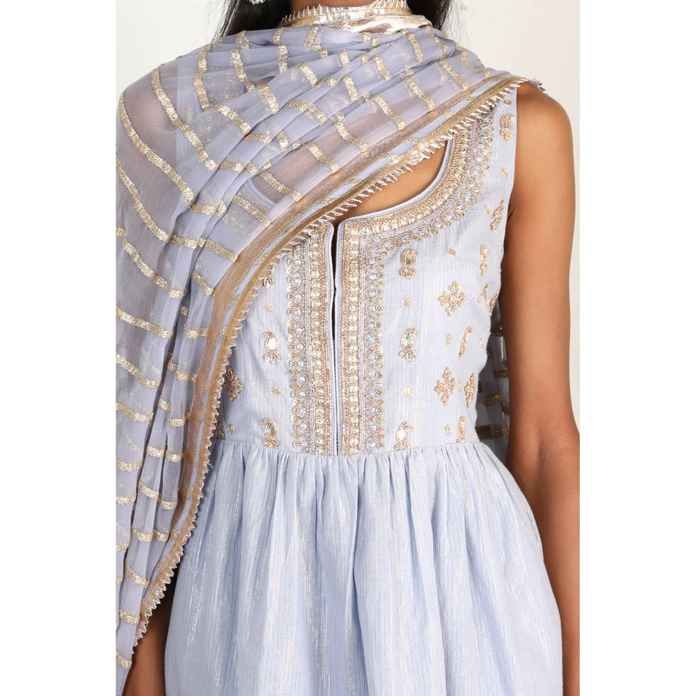 Gopi Vaid Embellished Sitara Peplum And Sharara With Dupatta (Set of 3)