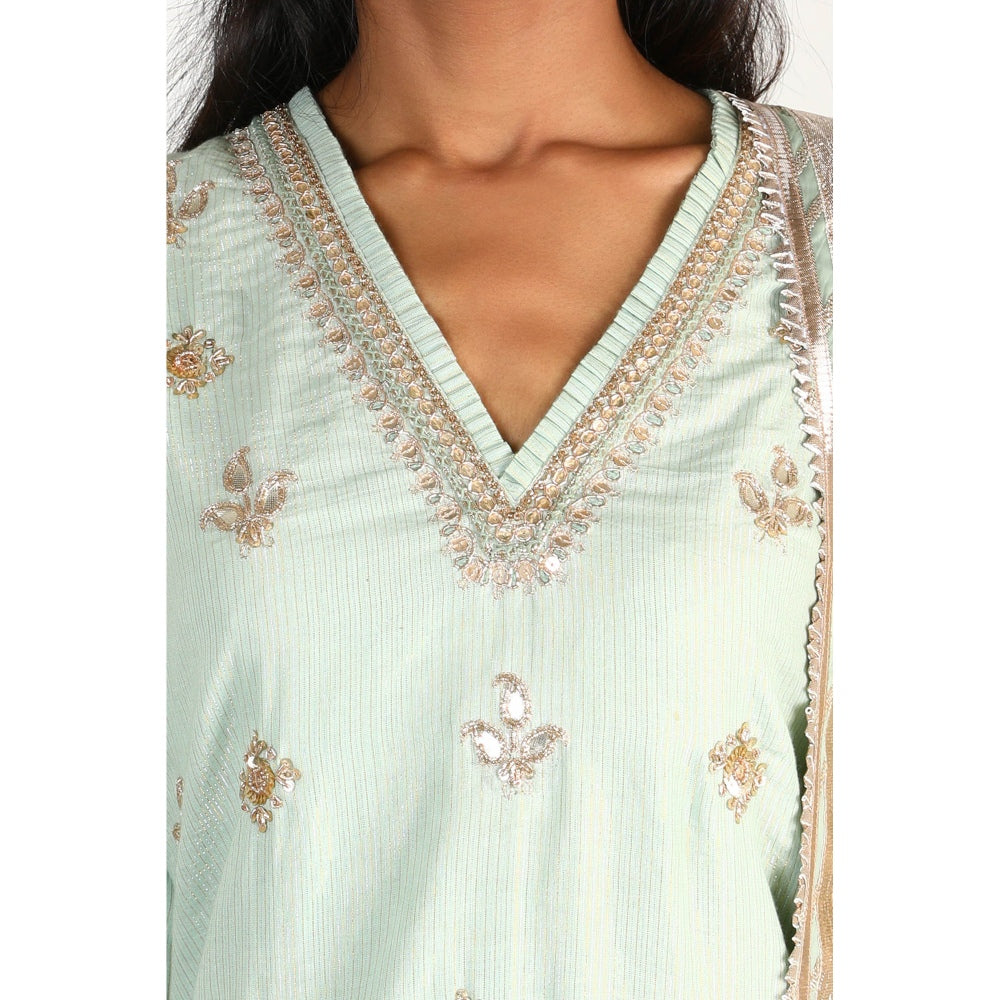 Gopi Vaid Embellished Sitara Sharara And Kurta With Dupatta (Set of 3)