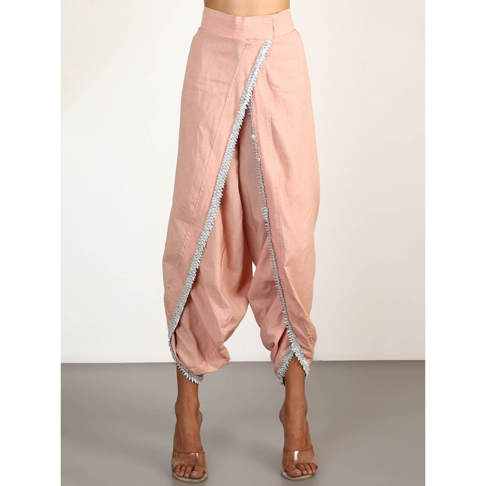 Gopi Vaid Embellished Chand Peplum And Dhoti (Set of 2)